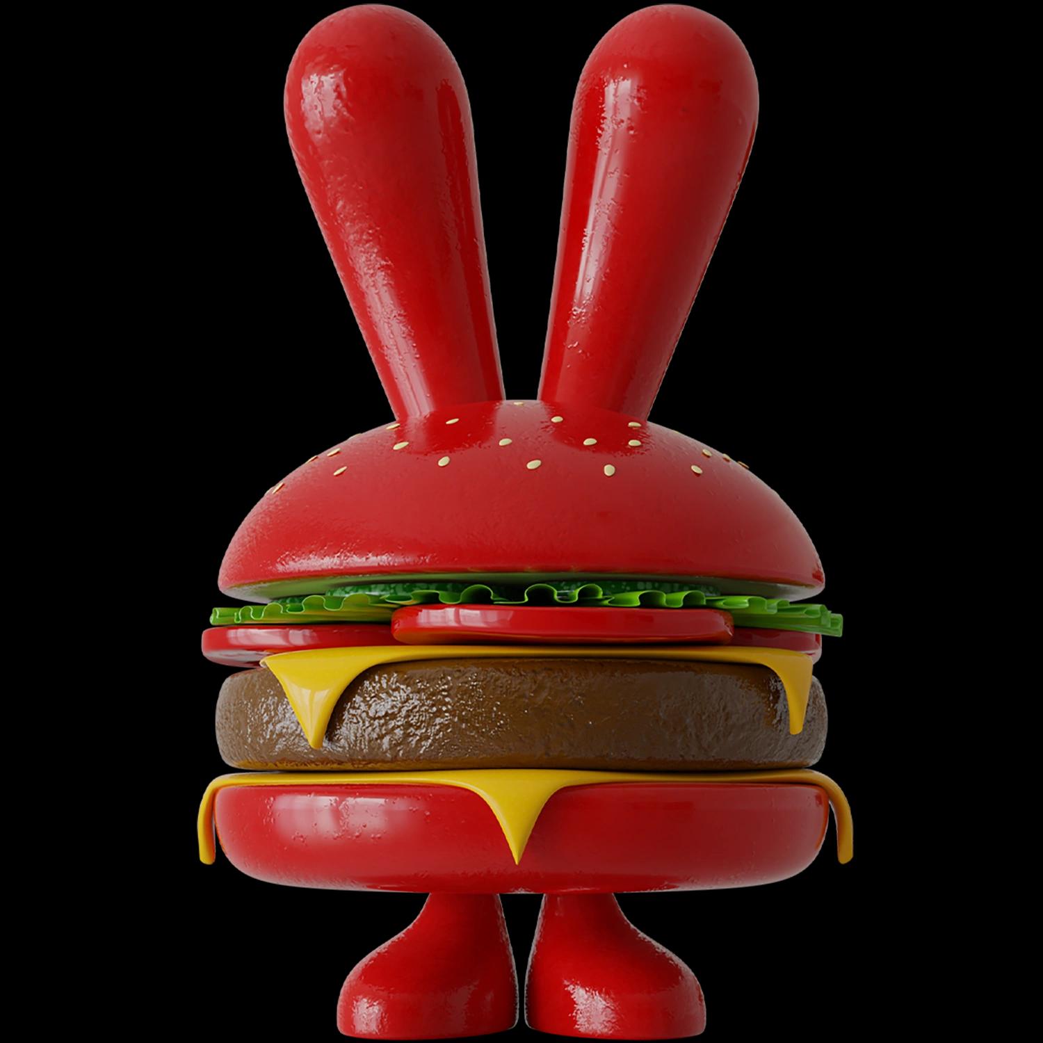 Burger Red by | Collectible designer toys at R.Toys
