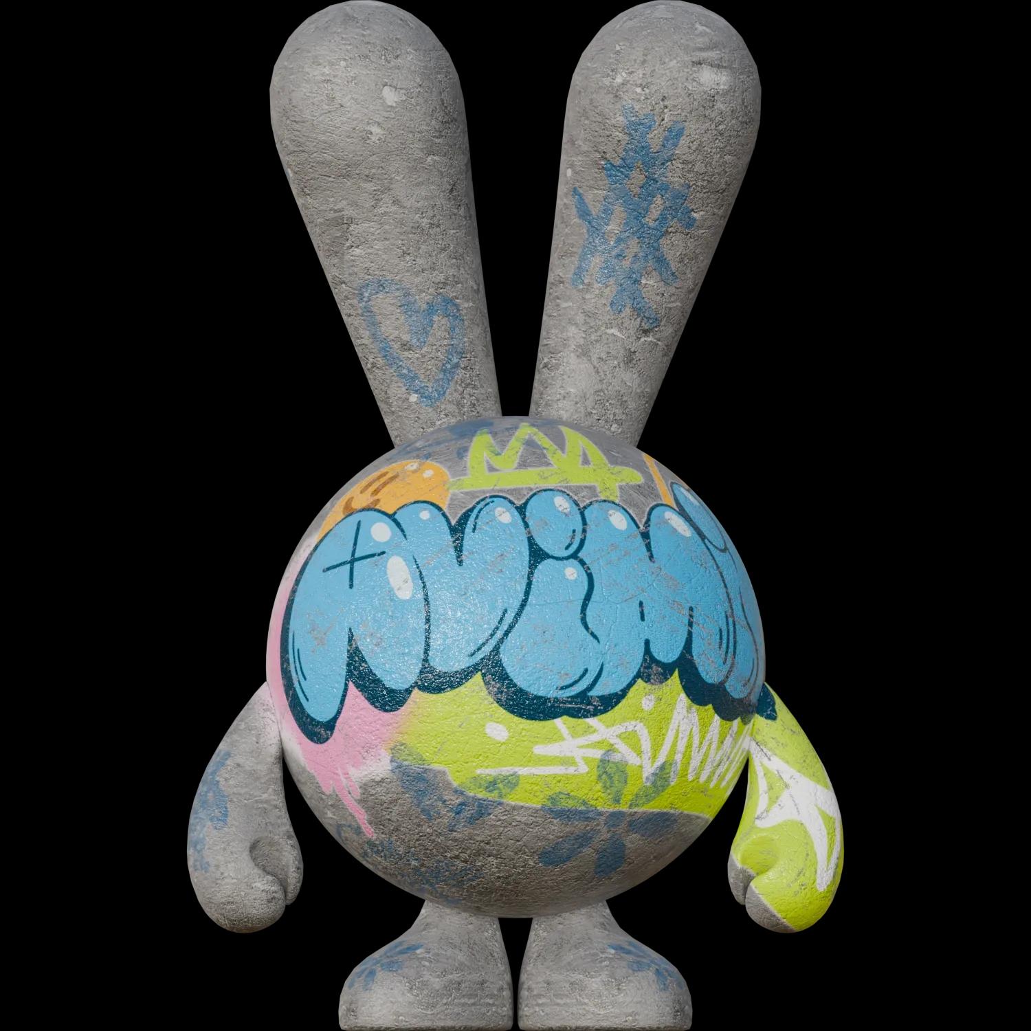 graffiti-bunny | Collectible designer toys at R.Toys graffiti-bunny