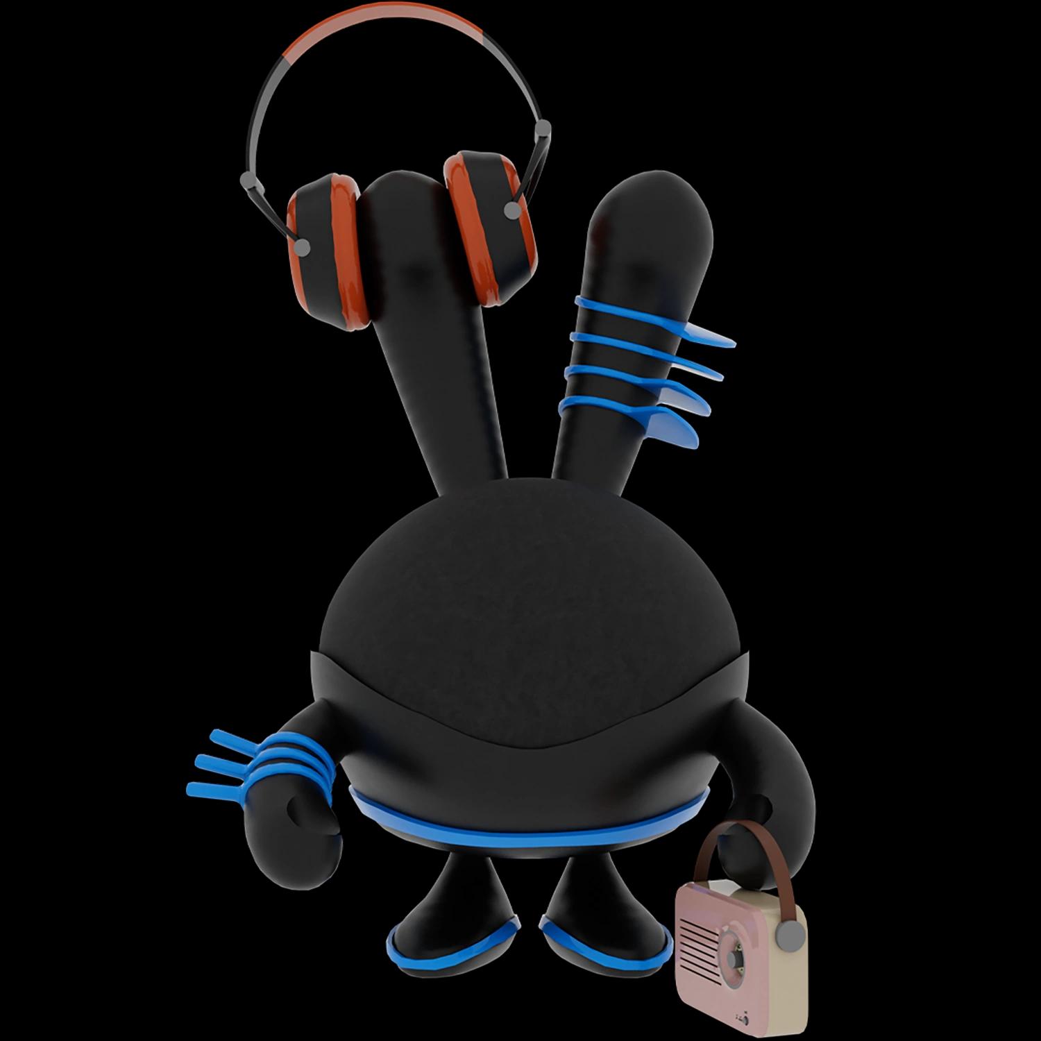 boom-box-black | Collectible designer toys at R.Toys boom-box-black