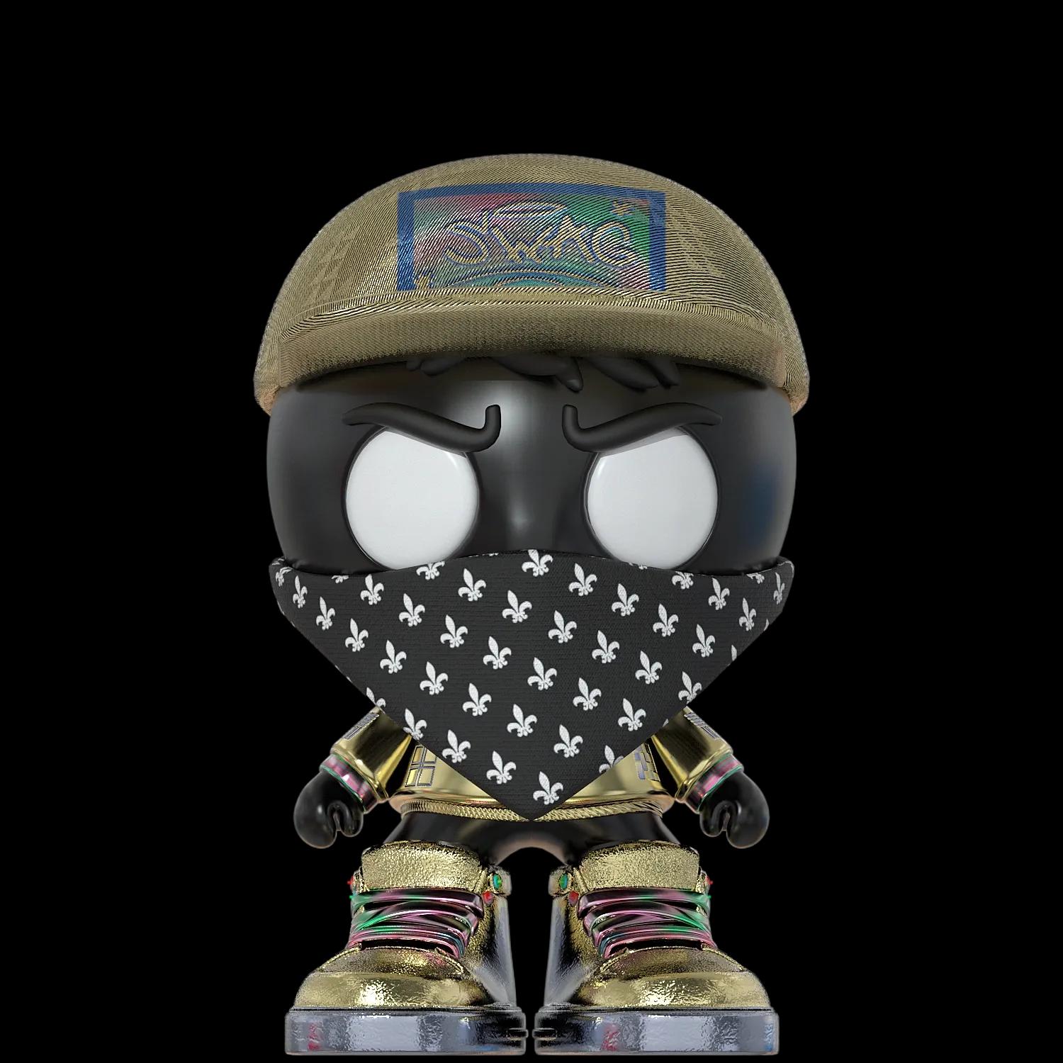 chilldude-noir-gold | Collectible designer toys at R.Toys chilldude-noir-gold