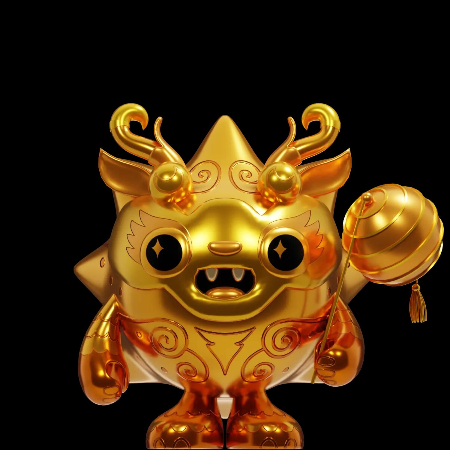 chinese-dragon-gold | Collectible designer toys at R.Toys chinese-dragon-gold
