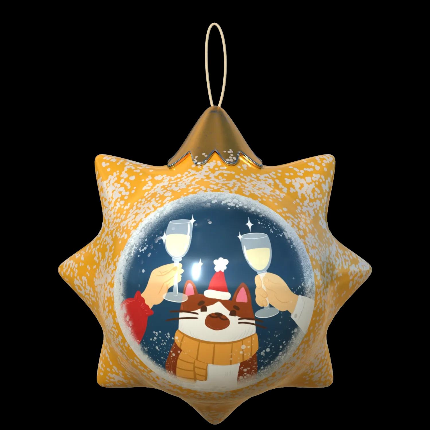 festive-feline-ball | Collectible designer toys at R.Toys festive-feline-ball