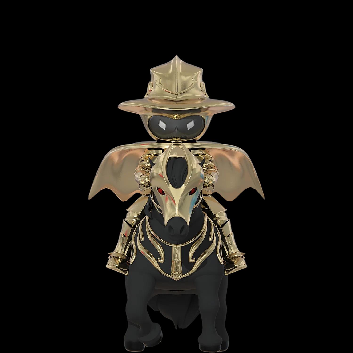 mighty-horseman-gold | Collectible designer toys at R.Toys mighty-horseman-gold