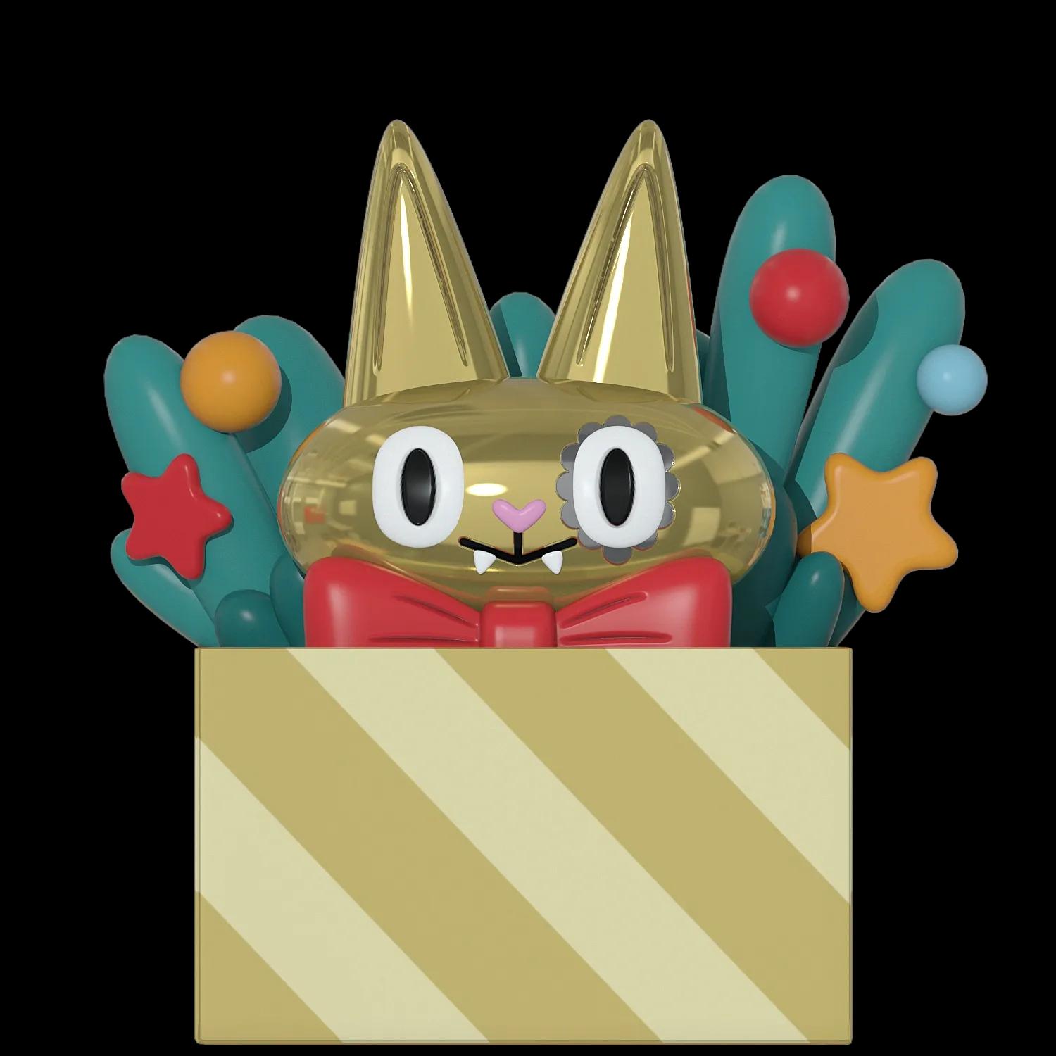 Golden-Gleam Cat | Collectible designer toys at R.Toys Golden-Gleam Cat