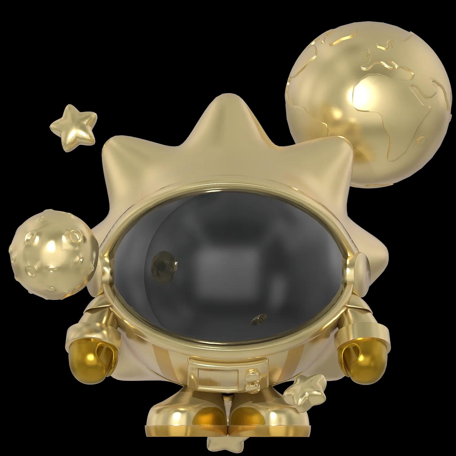 human-space-gold | Collectible designer toys at R.Toys human-space-gold
