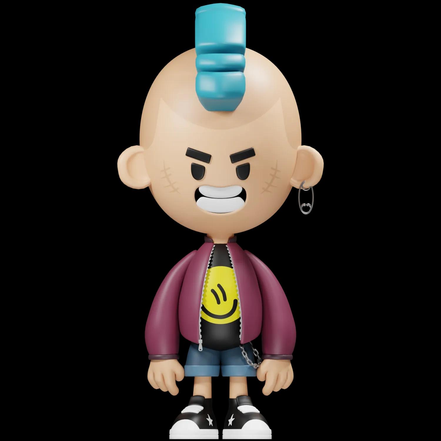 rebellious-rocky | Collectible designer toys at R.Toys rebellious-rocky