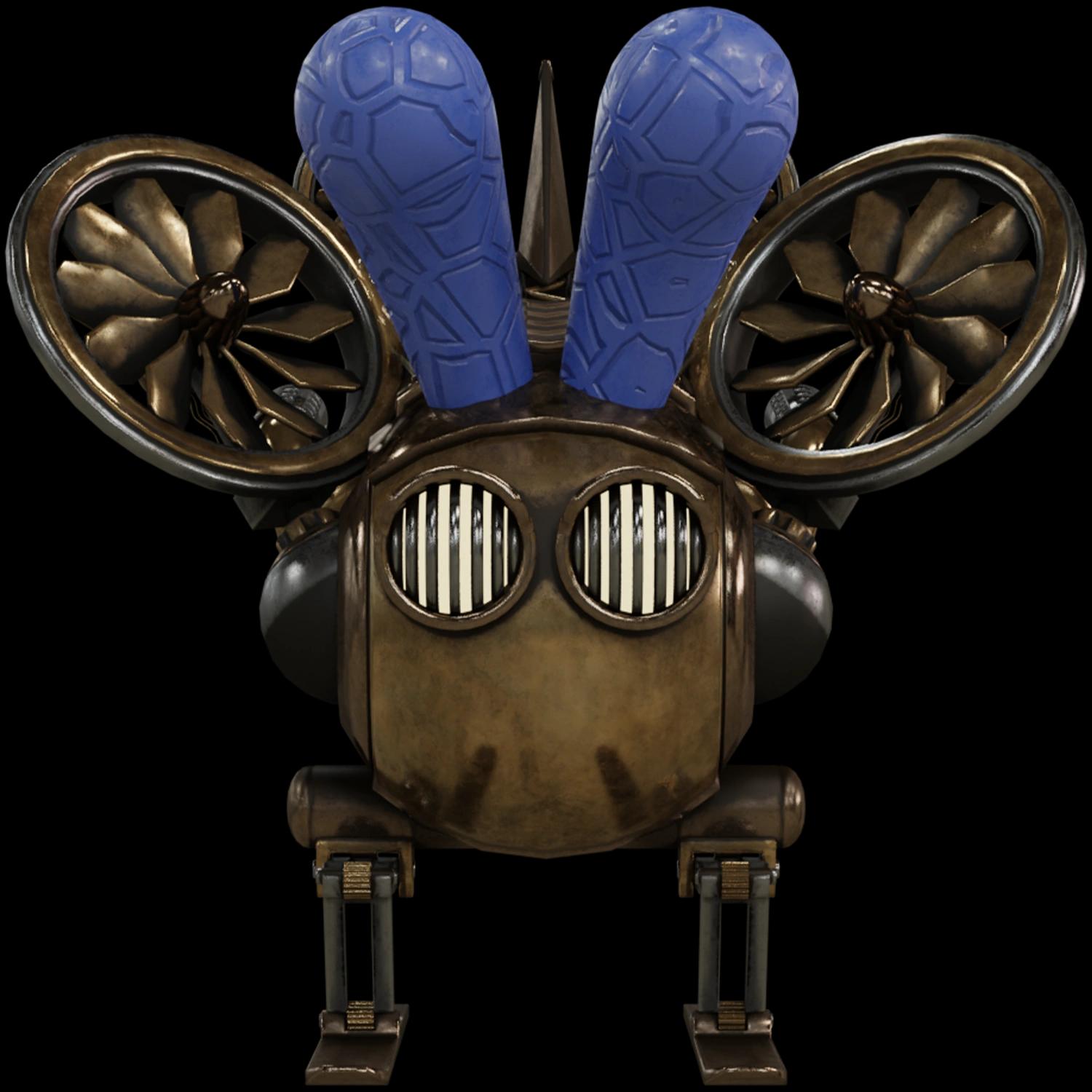 roko-sci-fi-steam-punk-copter-blue | Collectible designer toys at R.Toys roko-sci-fi-steam-punk-copter-blue
