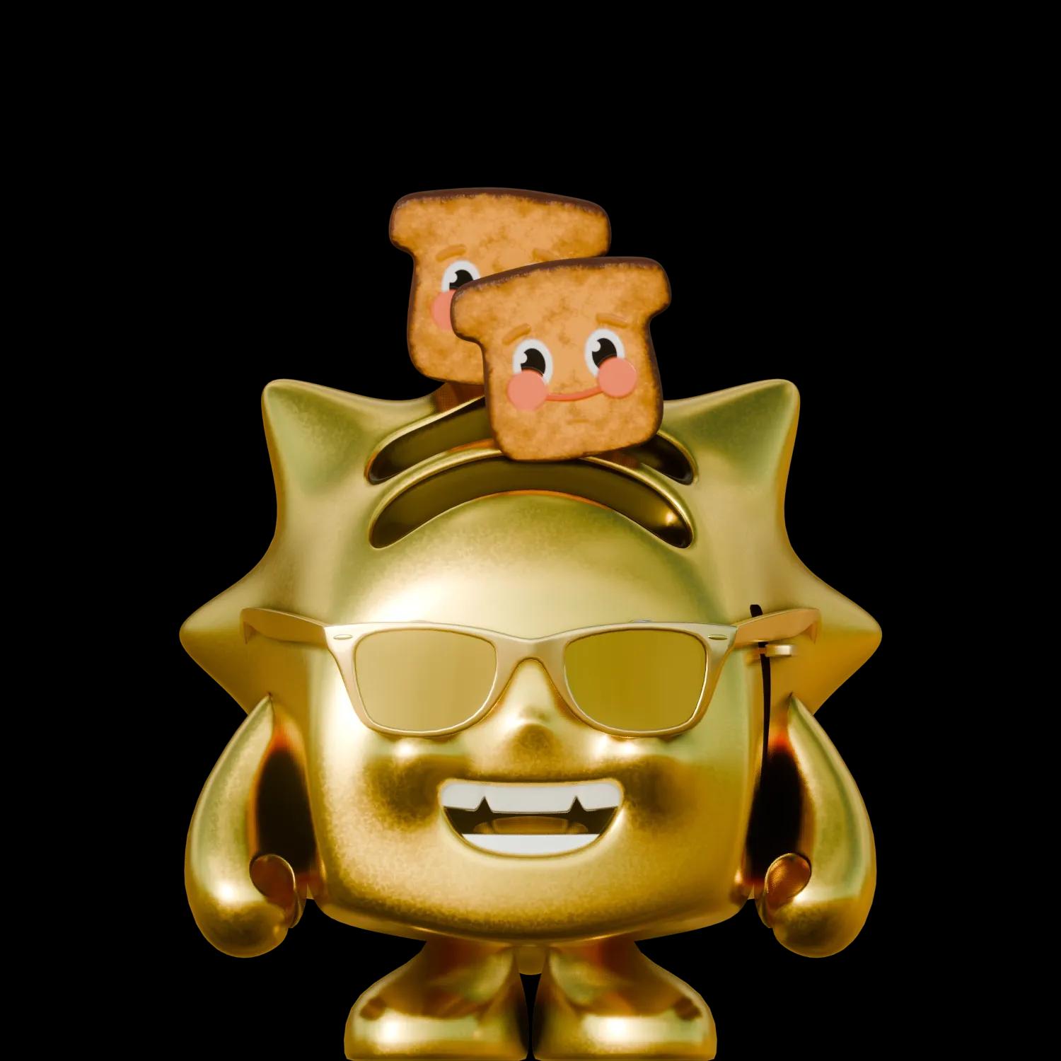 toaster-gold | Collectible designer toys at R.Toys toaster-gold