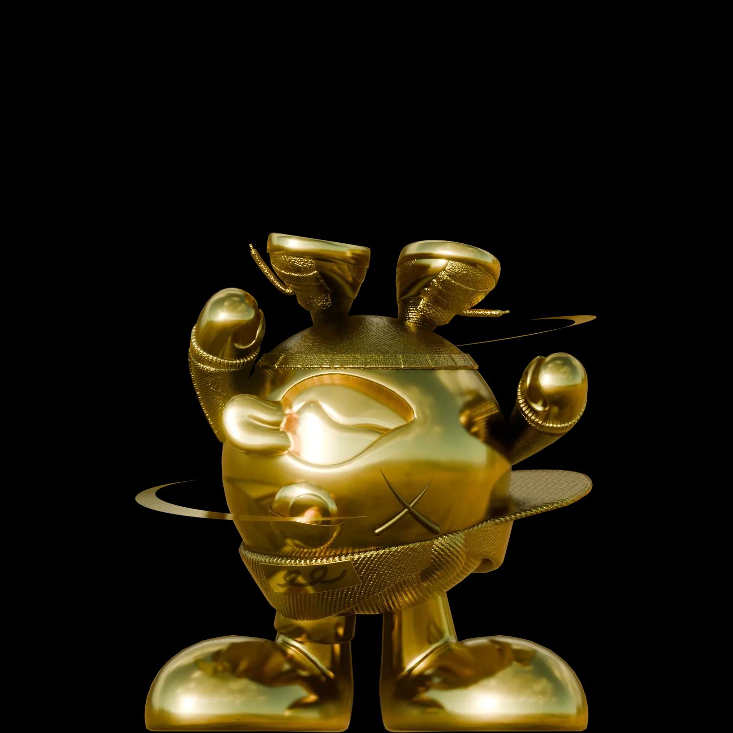 twirl-ears-gold | Collectible designer toys at R.Toys twirl-ears-gold