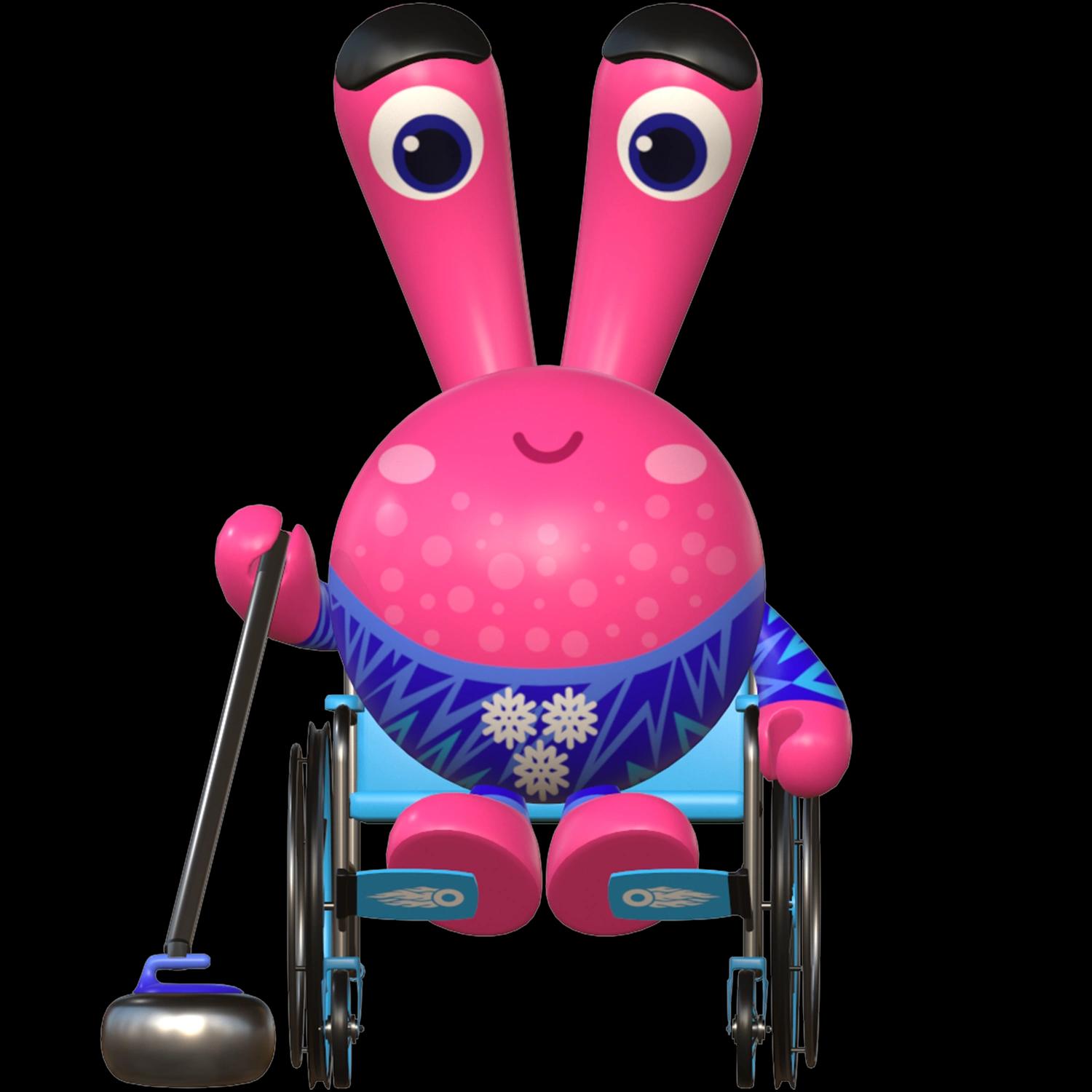 wheelchair-curling-blue-edition | Collectible designer toys at R.Toys wheelchair-curling-blue-edition
