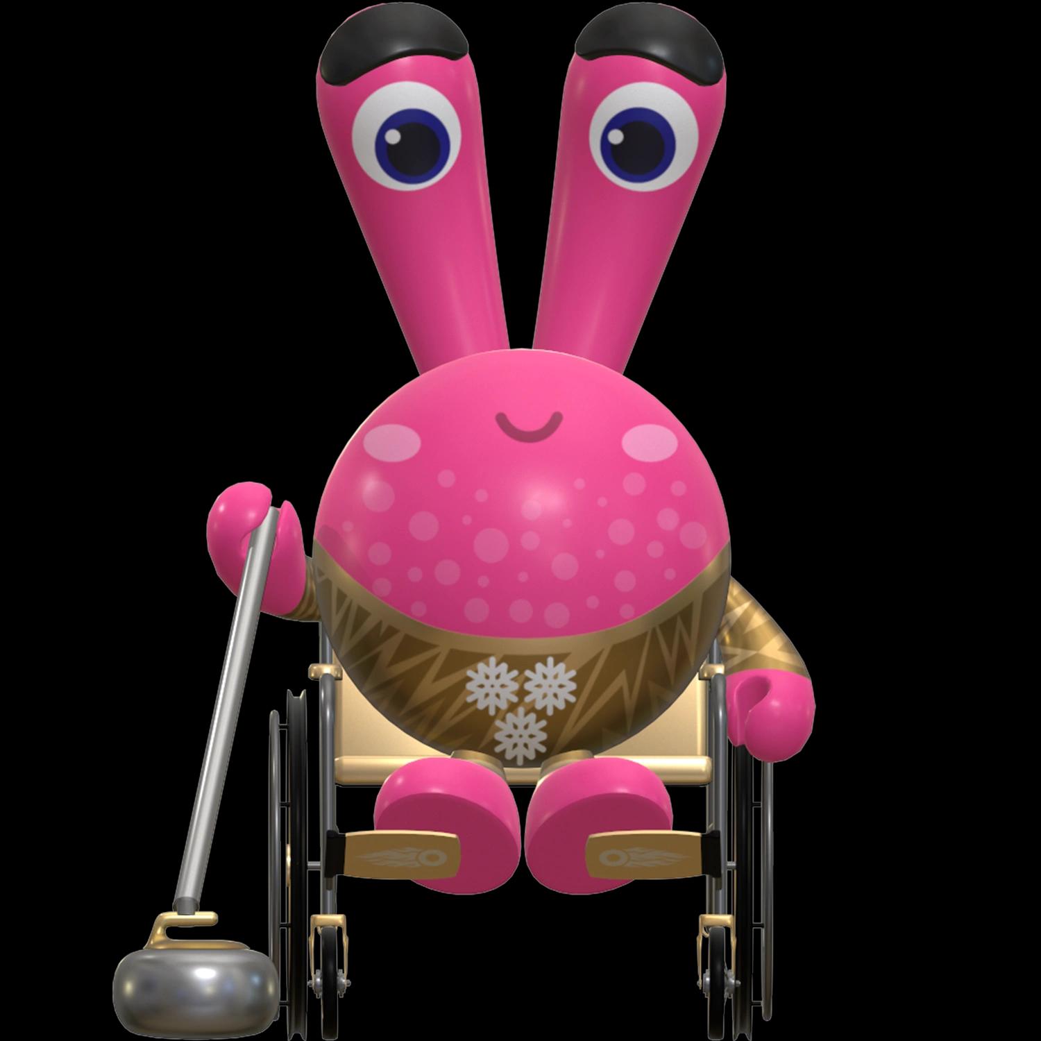 wheelchair-curling-gold-edition | Collectible designer toys at R.Toys wheelchair-curling-gold-edition
